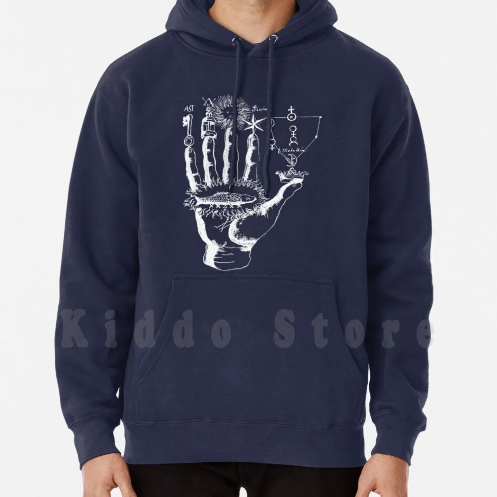 Renaissance Alchemy Hand With Hoodies Long Sleeve Renaissance Medieval Middle Ages Alchemy Science Philosophy