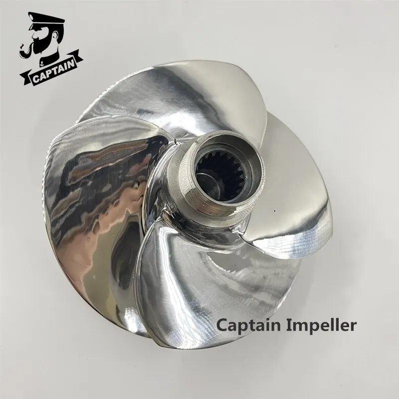 Captain Fit Seadoo Spark Impeller 267000948 For Ace 900/ Spark Ace 900 Ho/ Spark PARK Trixx 140mm 4 Blades Polished