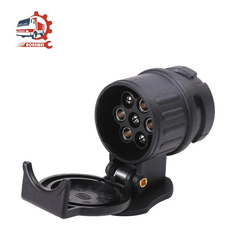 AOHEWEI 13 To 7 Pin Trailer Adapter Plug Connector Towbar Towing Socket Couplings Waterproof Durable for Car Truck Caravan Van