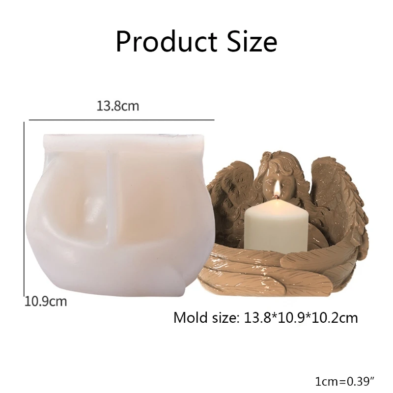 Angel Candles Holders Resin Mold Angel Candlestick Epoxy Casting Silicone Molds Home Decoration Church Bedroom Kitchen