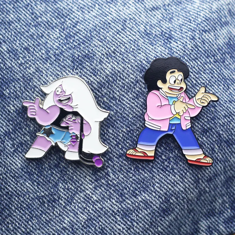 Steven Quartz Universe Enamel Brooch Originality Lapel Badge Denim Jacket Backpack Pin Decoration Children\'s Fashion Gift