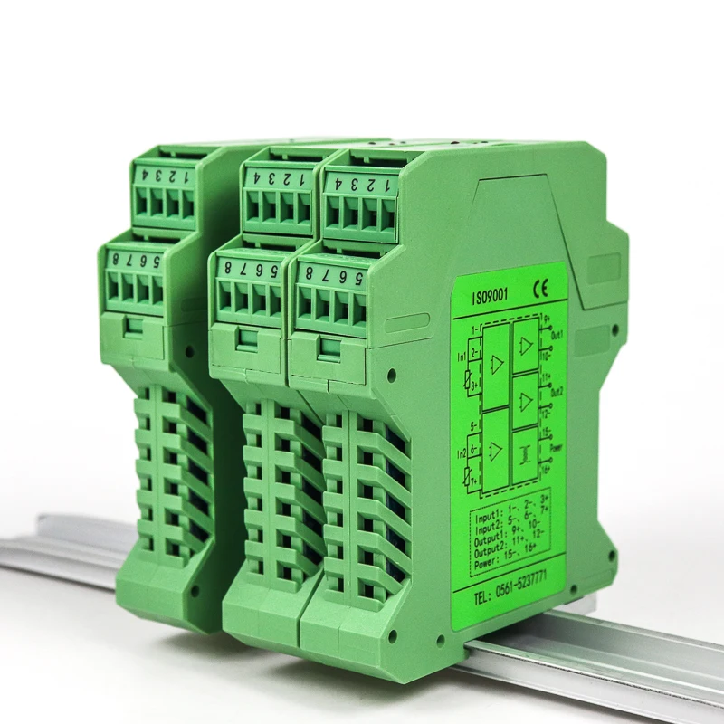 4 20ma pt100 conversor de temperatura isolador de sinal de resistência térmica tc isolador de sinal de termopar