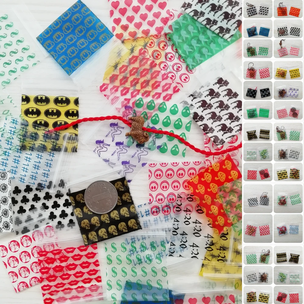 Wholesale Resealable Plastic Ziplock bags 500pcs 1000PCS Small Jewelry Zip Baggies Food Zip Lock Design Bags H0121