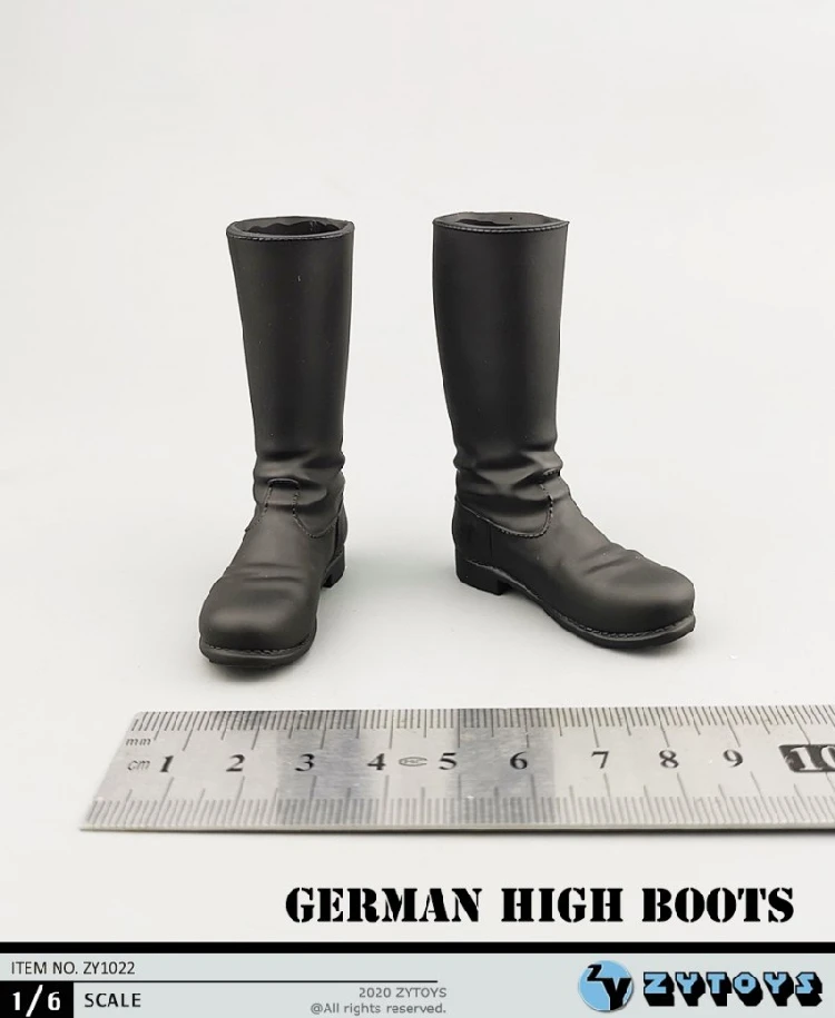 Zytoys Zy1022 1/6 Men Soldier German Army High Boots Hollow Shoes Combat Boots Model For 12 Inches Male Action Figure