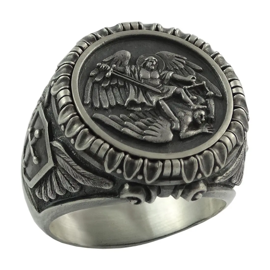 Megin D Vintage Personality Super Dragon Killer Titanium Steel Men's Rings for Men Father Lover Friend Fashion Gift Jewelry