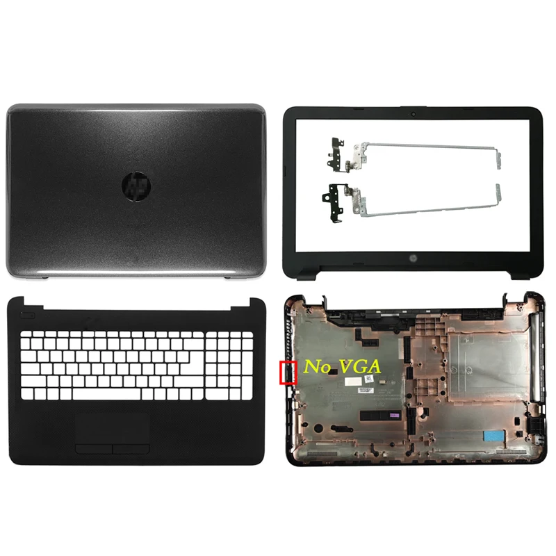 

New For HP 250 255 256 G4 15-AC 15-AF/AY LCD Back Cover/Front Bezel/ Hinges/Palmrest/Bottom Case Rear Lid Top Case Glossy Black