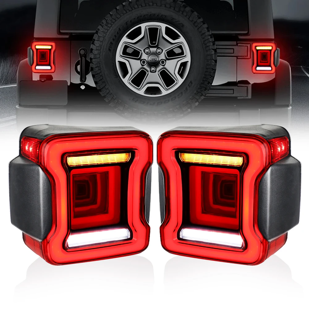 JK LED Tail Lights Replacement Car TailLights Assembly for Jeep Wrangler JK 2007-2018