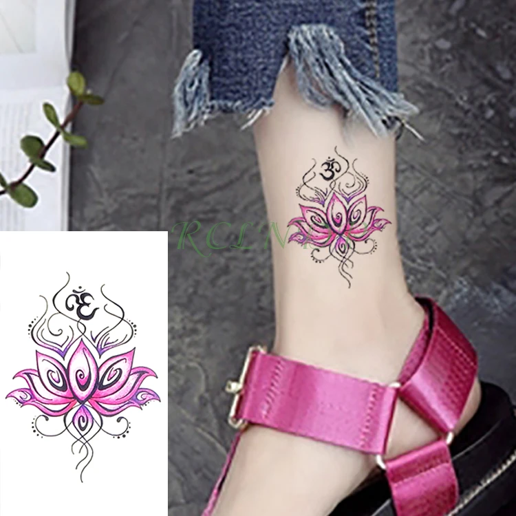 Waterproof Temporary Tattoo colorful moth orchid tatto stickers flash tatoo fake tattoos for girl women lady