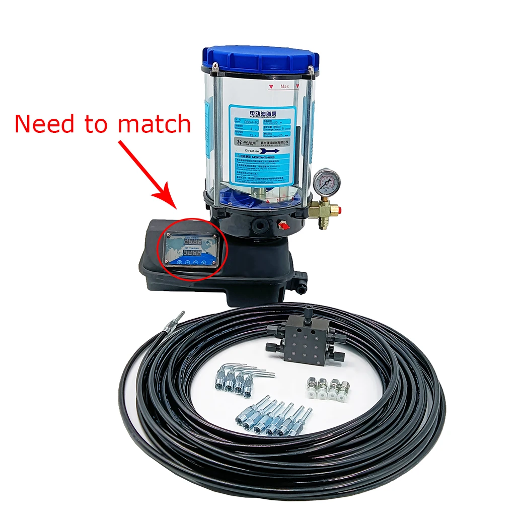 24V Single Outlet Grease Pump Simple Complete Set Of Lubrication System Equipment For Construction Machinery