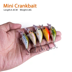 Mini Minnow 48MM/3.8g Fishing Lures Crankbait Artificial Bait Hard Floating Swimbait Wobblers Fishing Lure Bass Fishing Tackle