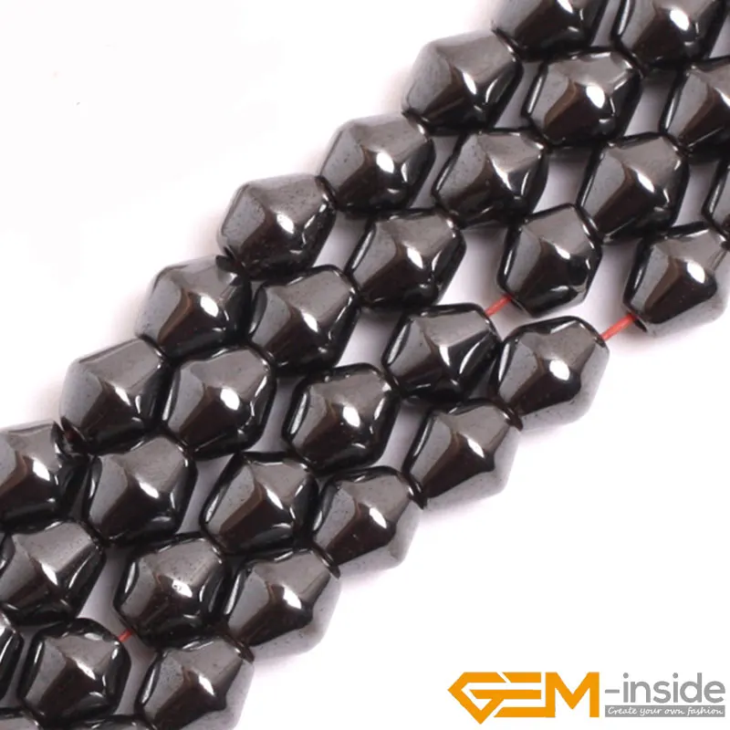 Natural Magnetic Black Hematite Bicone Beads For Jewelry Making Strand 15 inch DIY Jewelry Accessorries Bead For Men Women Gifts