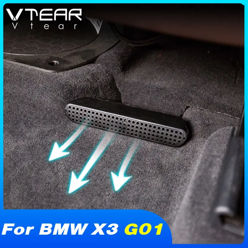 Vtear Seat Air Outlet Cover Decoration Car Interior Details Anti Dirty Accessories Inner ABS Dustproof Parts For BMW X3 G01 2021