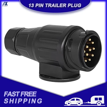 12V 13 Pin Trailer Plug Duurzaam 13 Pole Elektrische Caravan Bedrading Connector Trekhaak Socket Adapter Auto Vrachtwagen RV accessoires