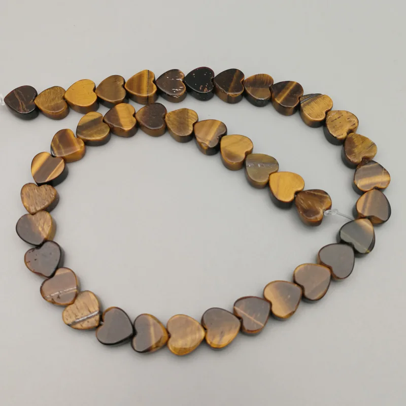 

Natural Tiger eye stone Fashion small heart Beads For Jewelry Making about 10x10mm charm necklace Earrings accessories 36pcs/lot