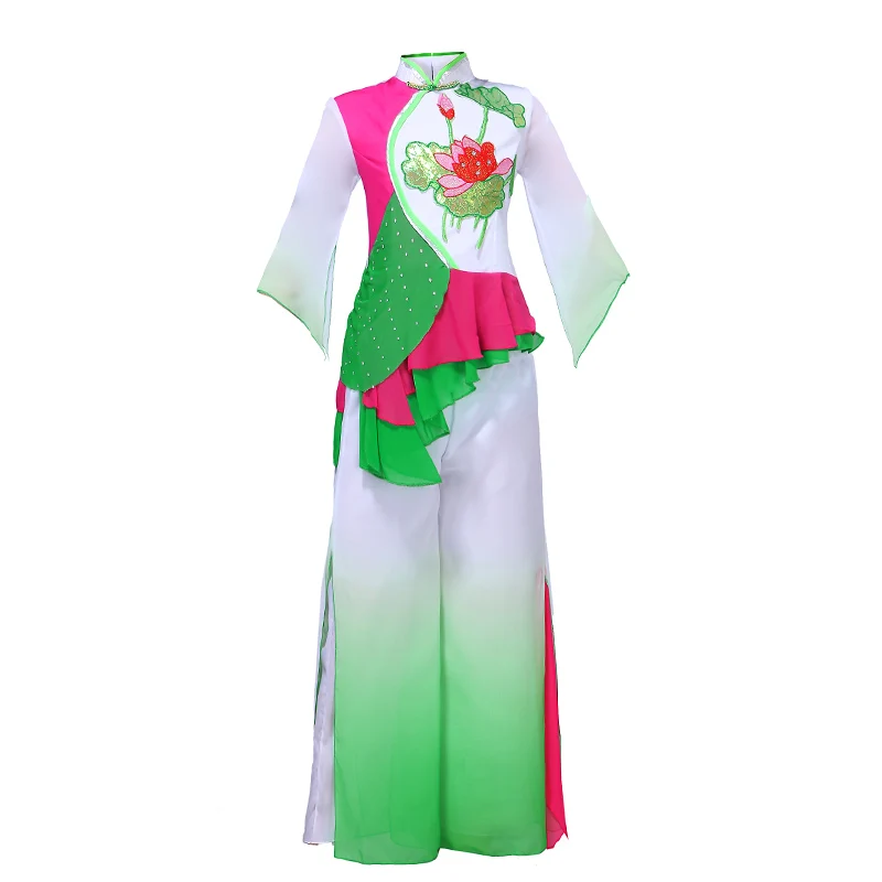 Ancient rhyme dance costume female elegant adult new umbrella dance fan dance costume modern Chinese national wind costume