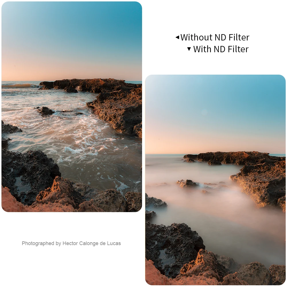 K&F Concept ND8-ND2000 ND Filter Camera Lense Variable Neutral Density Multi-Resistant Coating 49mm 52mm 58mm 62mm 67mm 77mm