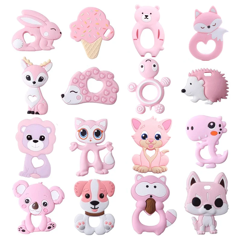 Let's Make Baby Teether 1pc Rodent Cartoon Animal Food Grade Silicone Teether BPA Free Koala Bear Teether For Teeth Tiny Rod