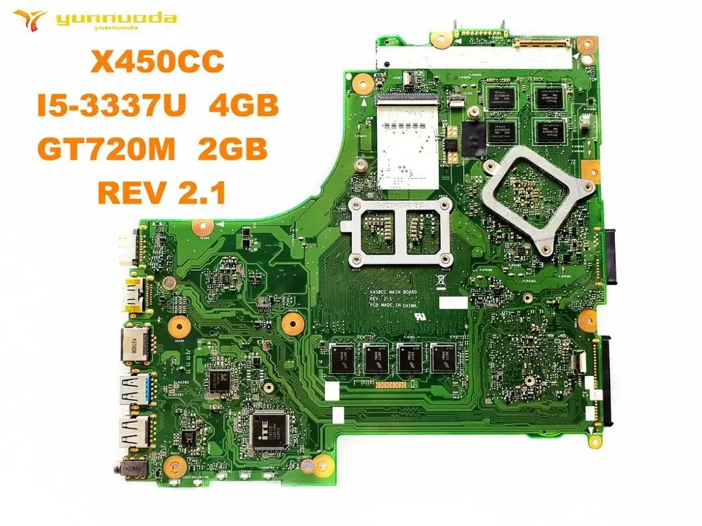 Original for ASUS X450CC laptop  motherboard with I5-3337U  CPU 4GB  RAM GT720M  2GB  GPU  REV 2.1 tested good