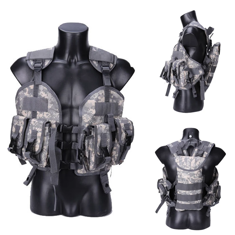 Seal Tactical Vest Camouflage Military Army Combat Vest For Men Hunting War Game Airsoft Outdoor Sport Vest With Water Bag