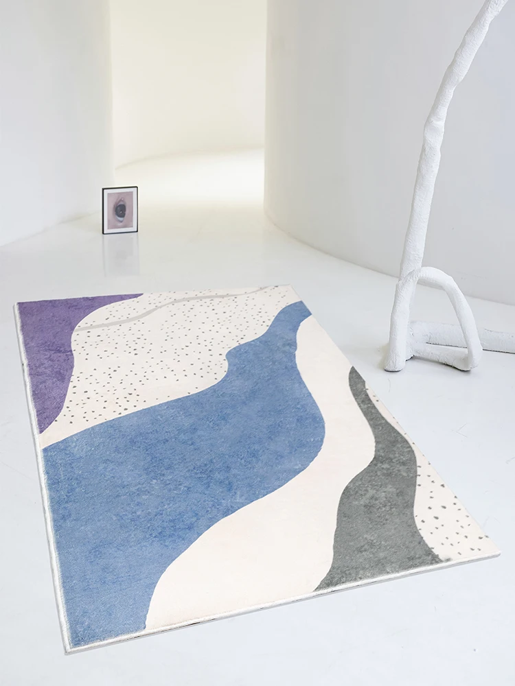 

Geometry Nordic Carpet for Girls Bedroom, Living Room, Abstract Purple Rug, Soft Table Mat, Home Decor, Modern