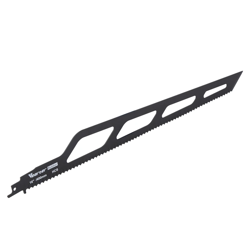 Vearter-hojas de sierra recíproca de acero de alto carbono, 16 pulgadas/400mm, sable HCS para poliestireno, cartón, goma, alfombra, cuero