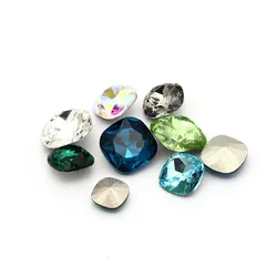 Colorful Nail Art Rhinestones Square Octagon Crystal Shiny 3D Strass Gem Stone DIY Decoration Charms Jewelry Accessories