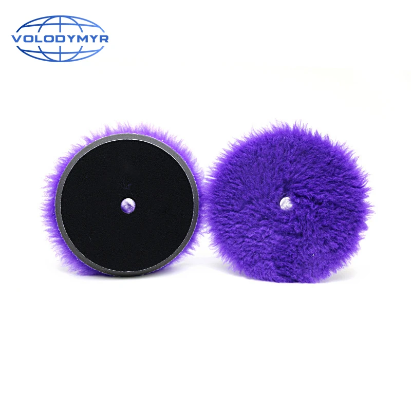 Volodymyr Purple Wool Polishing Pad Polish Pads 1pcs High Cutting Power Waxing Sponge Work with Buffing Machine Car Polisher