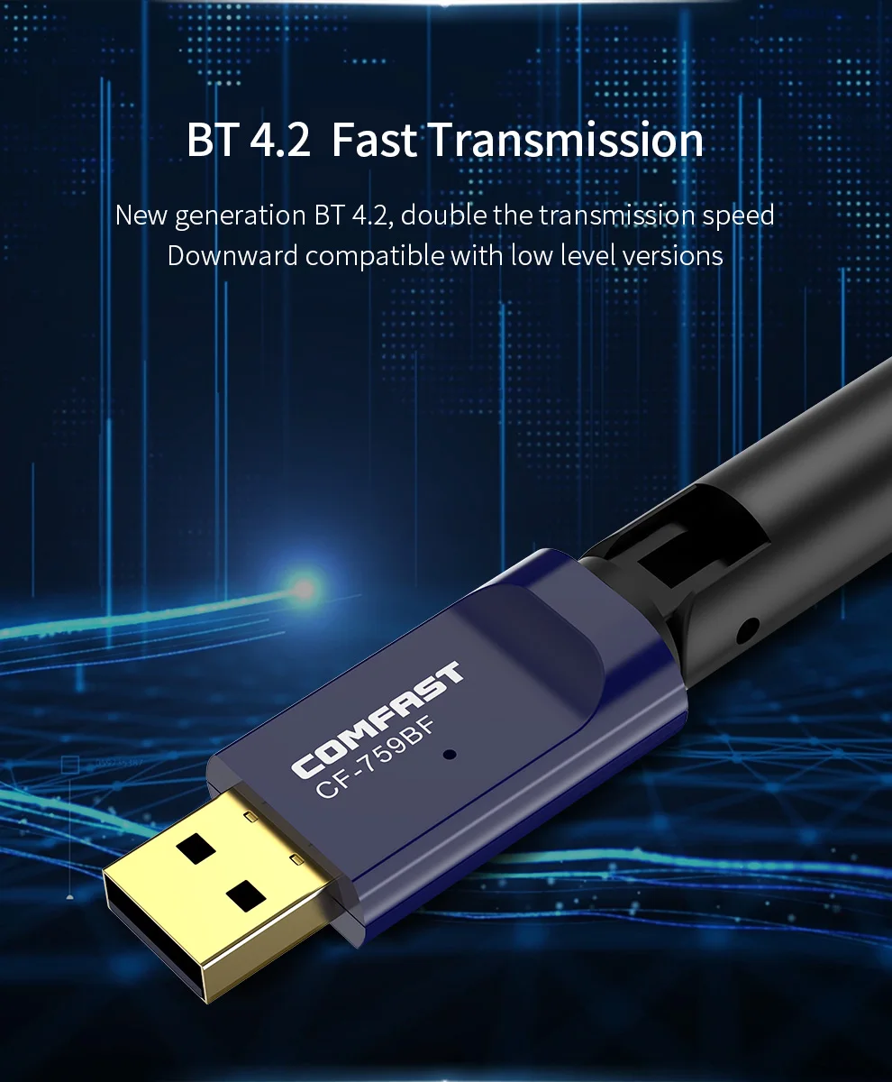 COMFAST Bluetooth USB Wi-fi Adapter 650Mbps BT4.2 Adaptador 5 ghz Wifi Network Card for PC Wireless Mouse Keyboard Wi Fi Receive