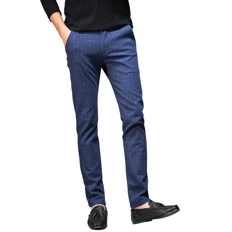 

Spring new elastic Slim small straight pants men's cotton versatile casual pants multicolor pants