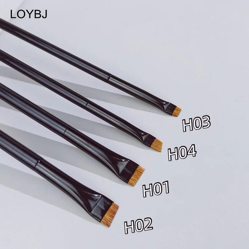 LOYBJ Professional Eye Makeup Brushes Flat Eyeliner Brush Angled Eyebrow Brush Cosmetic Outline Super Fine Make Up Brush Tools