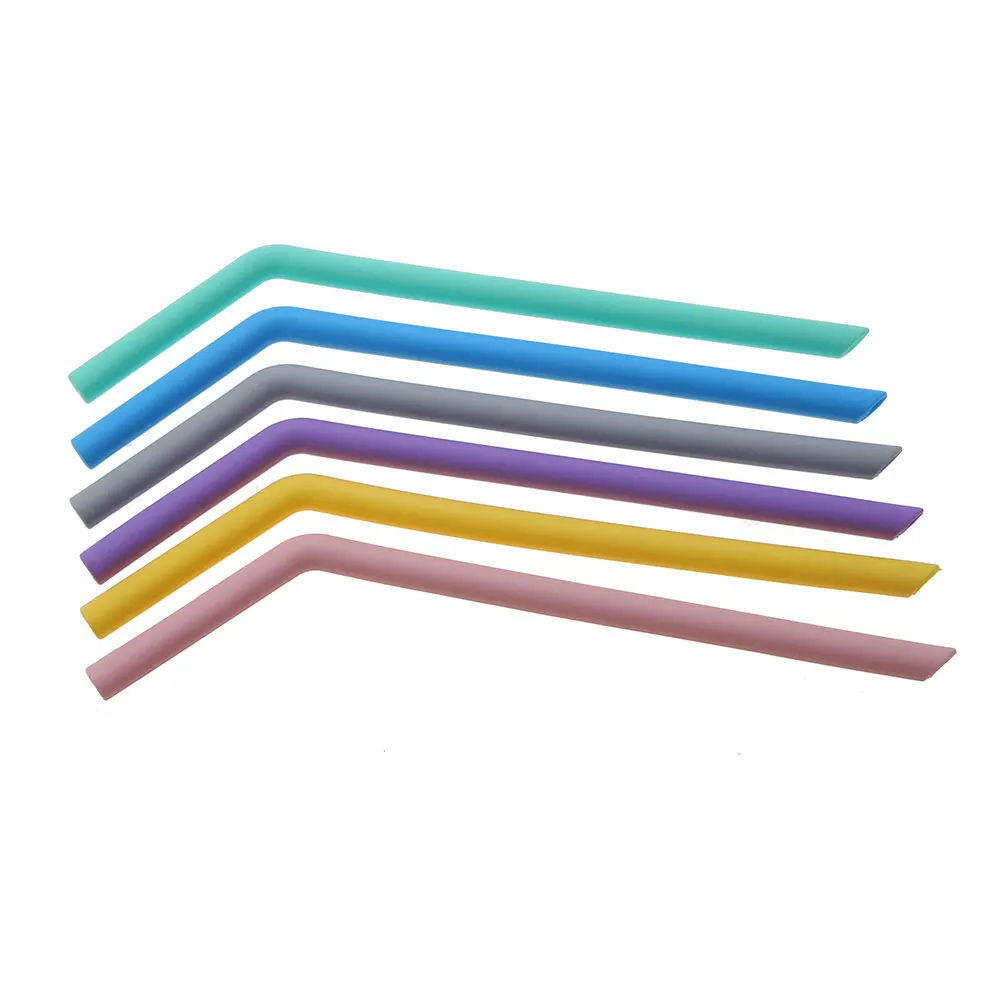 Silicone world Kitchen Accessory Reusable Silicone Drinking Straws Foldable Flexible Straw Party Supplies Bar Tooyls