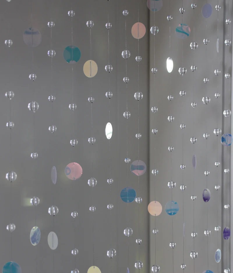 Fashionable Home Decoration crystal Glass bead Curtain Glitter Sequin partition Ornaments Wedding party background Pendant view 3