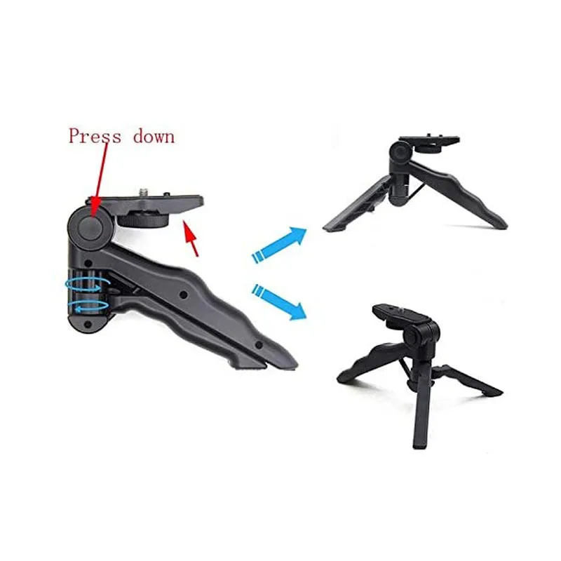 Tripods for Gopro Hero 12 11 10 9 8 7 6 5 4 3 2 Black Portable Camera Table Tripod for Go Pro SJ4000 YI 4K EKEN H9R Accessories