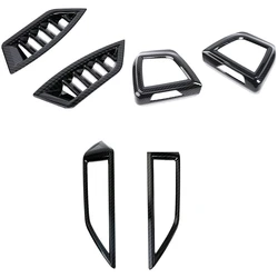 Carbon Fiber Car A/C Air Outlet Vent Cover Trim Decor Frame for Subaru XV Crosstrek Impreza 2018-2021 Accessories, 6Pcs