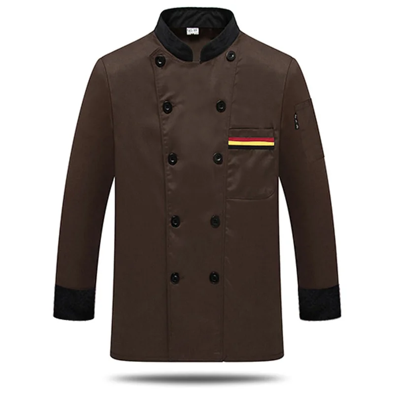 Costume d'uniforme de chef respirant pour hommes, haut de service alimentaire, impression de logo personnalisé, manches courtes, chemise de cuisine de restaurant, vêtements pour hommes