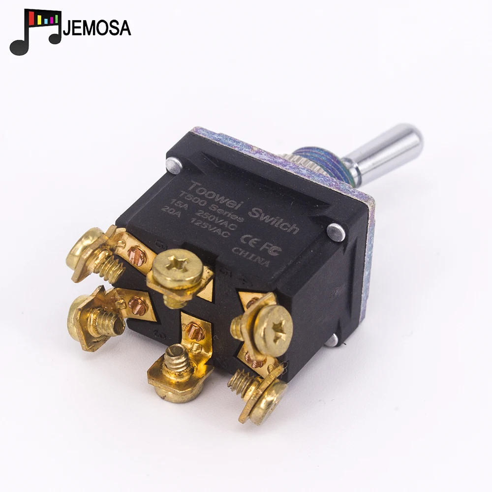 1 قطعة Toowei 6 دبابيس للماء تبديل التبديل على على 15A 250V/ 20A 125V SPST/الجمعية حفرة 12 مللي متر المسمار الاتصال AC الطاقة التبديل