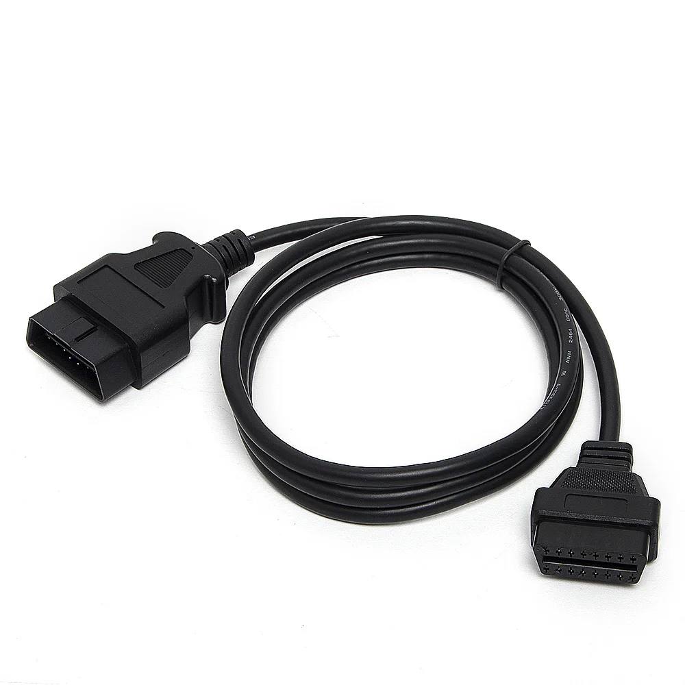 High Quality Male to Female Connector 16PIN OBD OBD2 Car Diagnostic For ELM327 OBDII 16PIN Cable 1.5M 150CM 30CM Extension