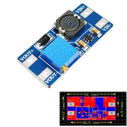 Przetwornica podwyższająca DC Boost 2A moduł zasilania IN 2V-24V do OUT 5V-28V regulowana płyta regulatora Dropship