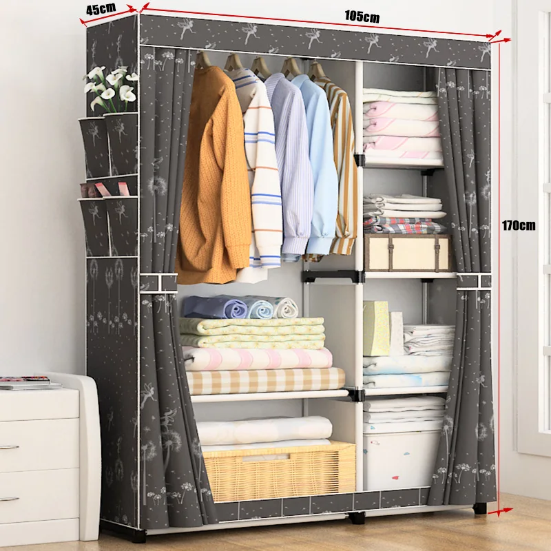 Delivery  normal  DIY Non-woven fold Portable Storage  furniture When the quarter wardrobe  Cabinet bedroom furniture wardrobe