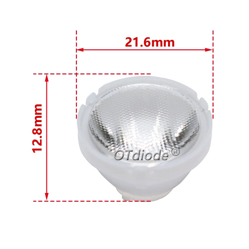 10pcs XLM XML2 XPH50 LED 5050 Focus Lenses With White Holder21mm*13mm 8 25 30 45 60 90 Degree 5050 LED Lens Reflector Collimator