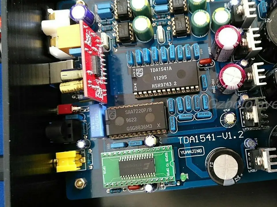 TDA1541 optical fiber coaxial decoder board with  tda1541, cs8412, saa7220 chip