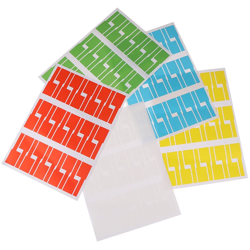 30pcs/sheet Waterproof Self-adhesive Cable Sticker Identification Tags Labels Organizers Colorful Identification Tags