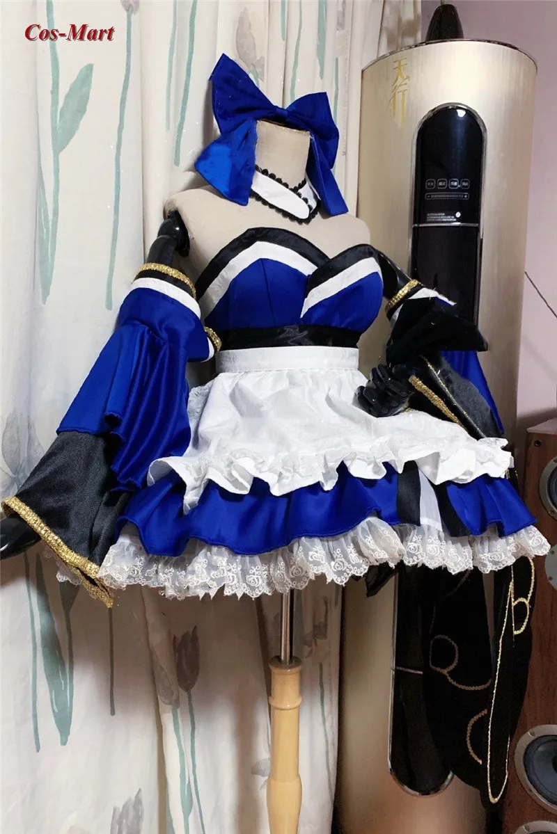 Game Fate/Grand Order Tamamo No Mae Cosplay Costume Blue Fox Maid Dress Unisex Activity Party Role Play Clothing Custom-Make Any