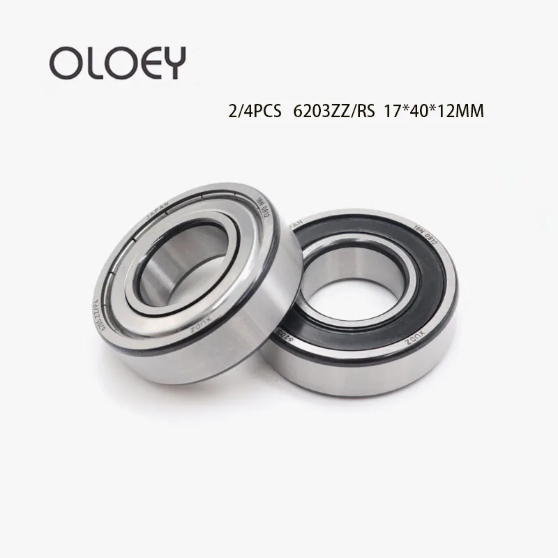 

Free Shipping High Quality 2/4pcs/lot 6203ZZ/RS Deep Groove Ball Bearing 6203-RS ZZ6203RS 17*40*12mm 17*40*12 High Quality