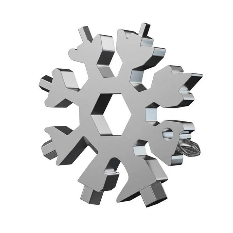 Herramienta de llave de copo de nieve para bicicleta, herramientas de reparación de supervivencia, Camping, senderismo, accesorios para exteriores, abridor de botellas multiherramienta