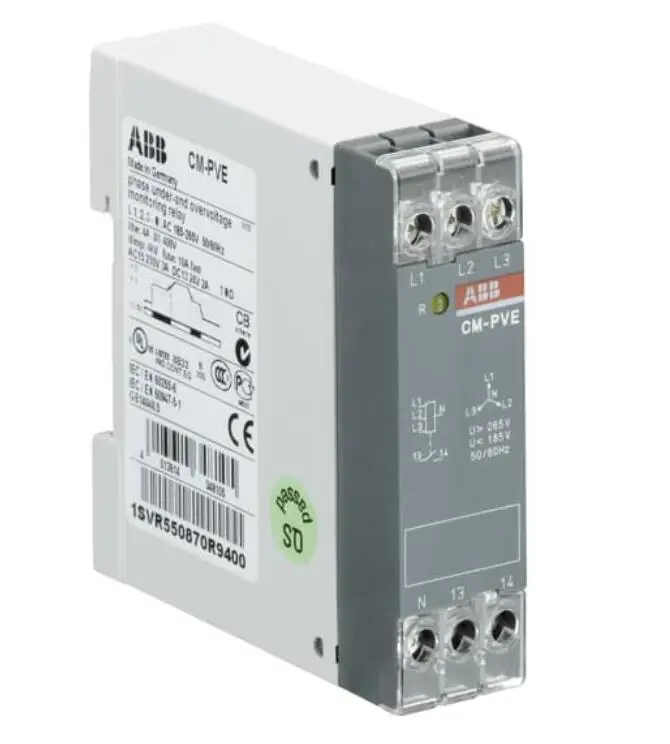 

CM Three-phase monitoring relay CM-PVE 1no w/neutral mon 185-265VAC 1SVR550870R9400 10012581 185-265VAC