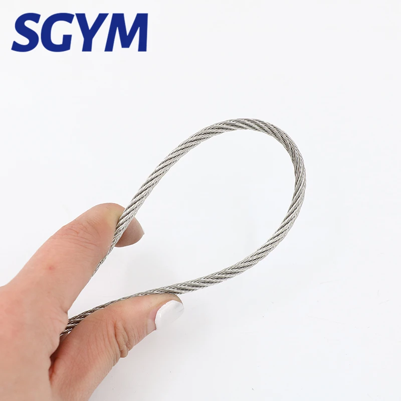 25M 304 Stainless Steel Wire Rope Soft Fishing Lifting Cable 7*7/7*19 Clothesline 3mm 4mm Diameter