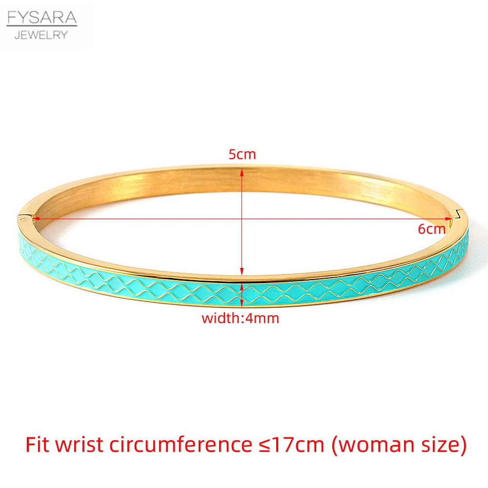 FYSARA Boho New Enamel Bracelet European Streak Geometric Bracelets & Bangles Women Fashion Charm Pulseras Braided Party Jewelry