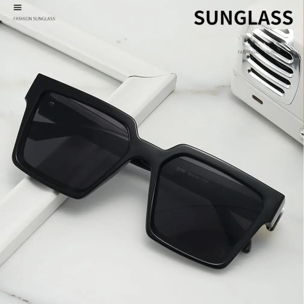 

Unisex Fashion Ladies Square Sunglasses Women Goggle Shades Vintage Brand Designer Oversized Sun Glasses UV400