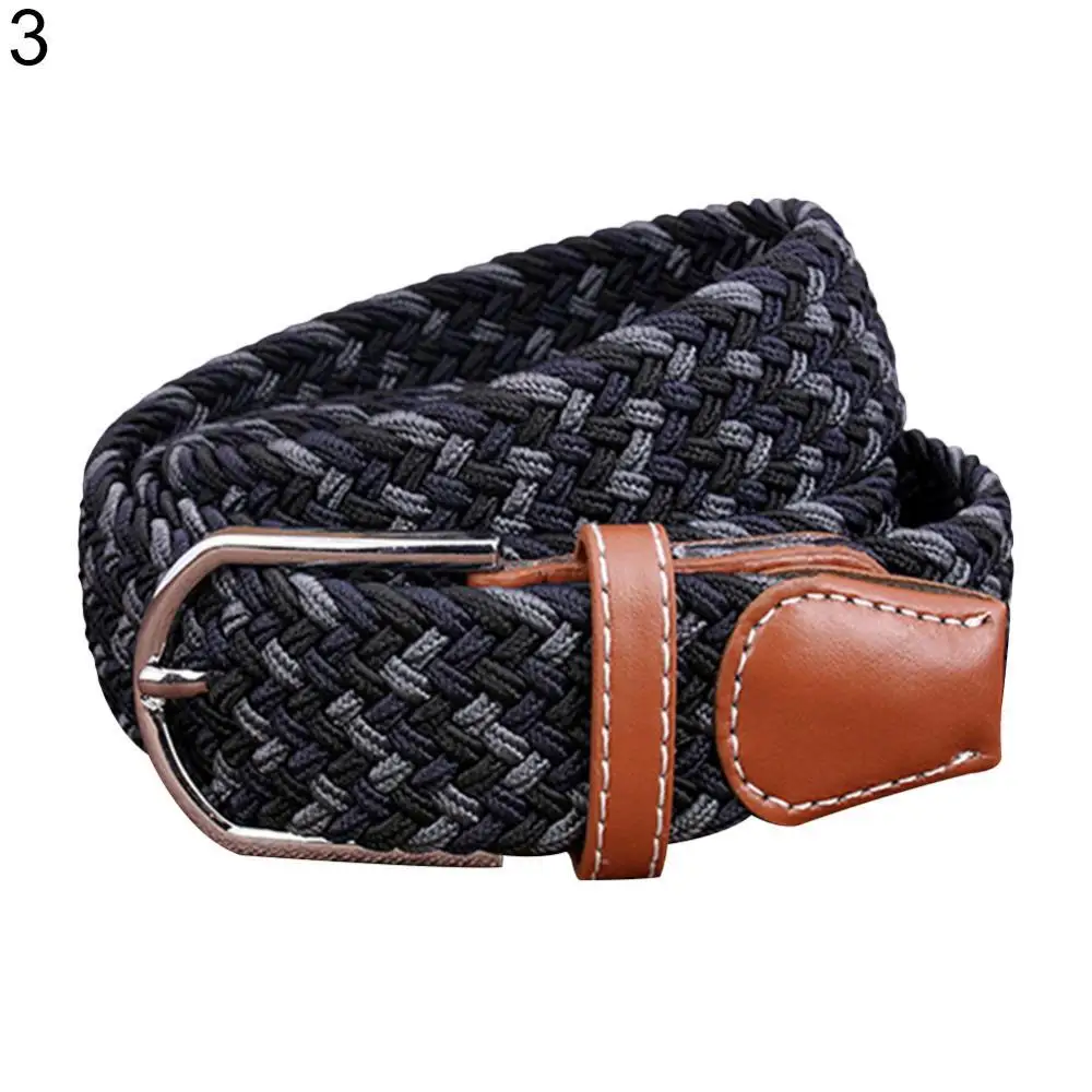 80% HOT SALE Fashion Woven Braided Fabric Comfort Stretch Casual Dress Belt for Men Women Clothing Accessories